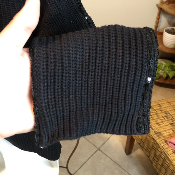 Momo Jimmy Black Sequin Sweater - M - Picture 3 of 9